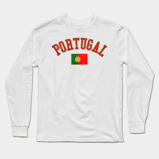 Portugal Flag Vintage Long Sleeve T-Shirt